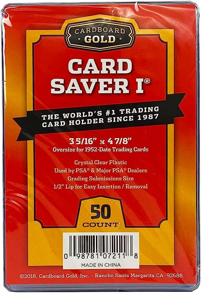 Cardboard Gold Card Saver 1 - semi rigid card holders - (50 pieces)