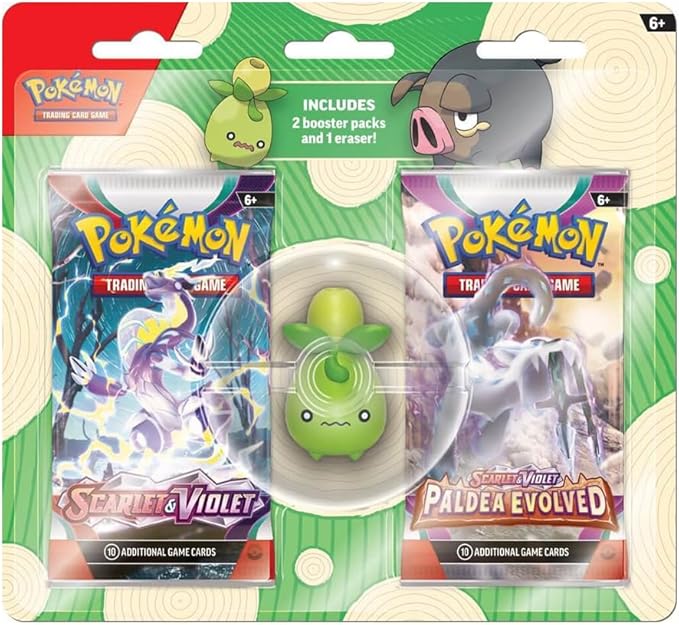 Pokémon TCG: Back to School Eraser Blister – Smoliv / Lechonk