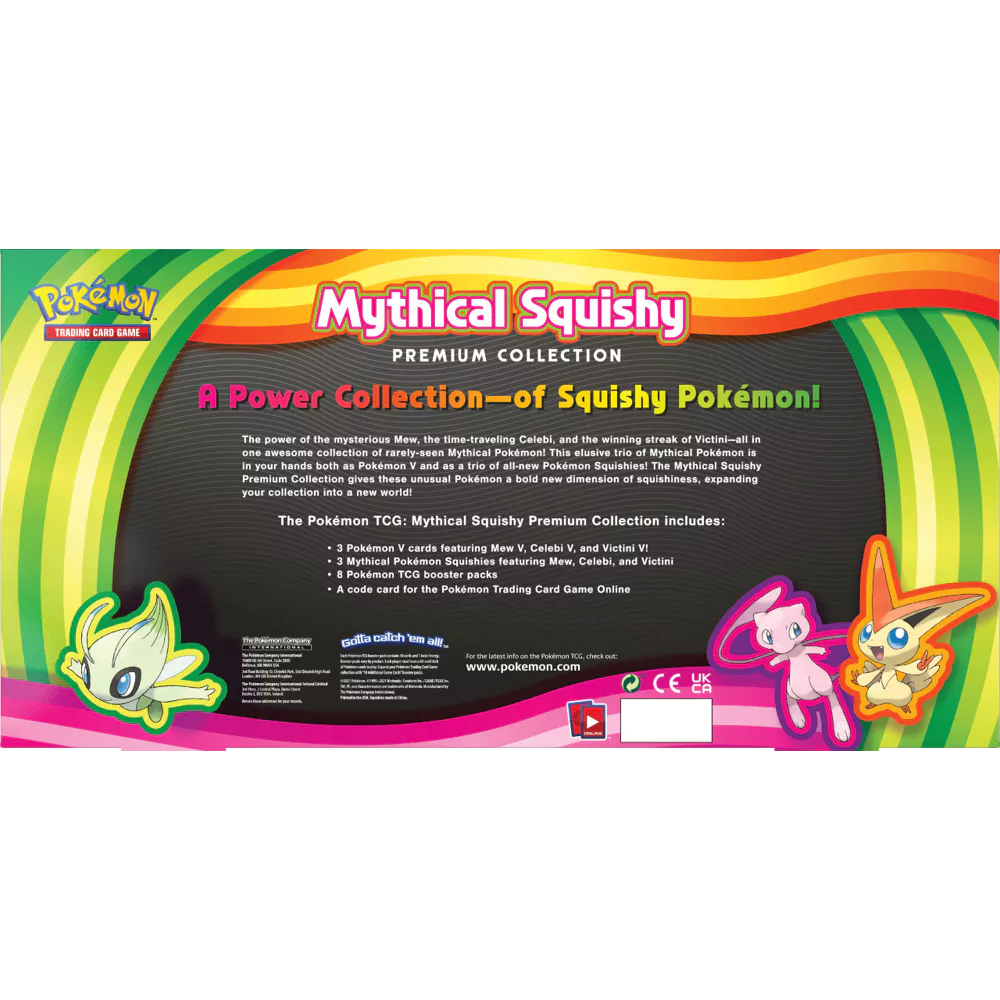 JCC Pokémon : Squishy Mythique Mew, Celebi, Victini - Collection Premium