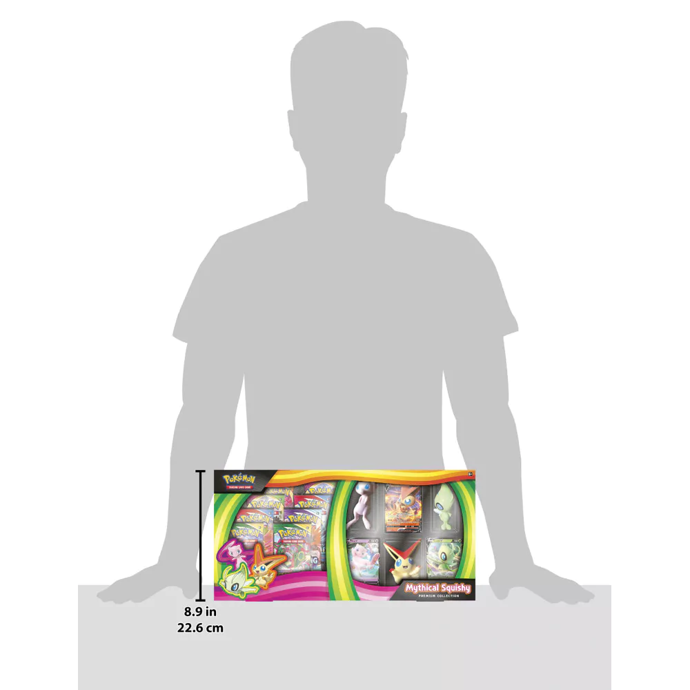 JCC Pokémon : Squishy Mythique Mew, Celebi, Victini - Collection Premium