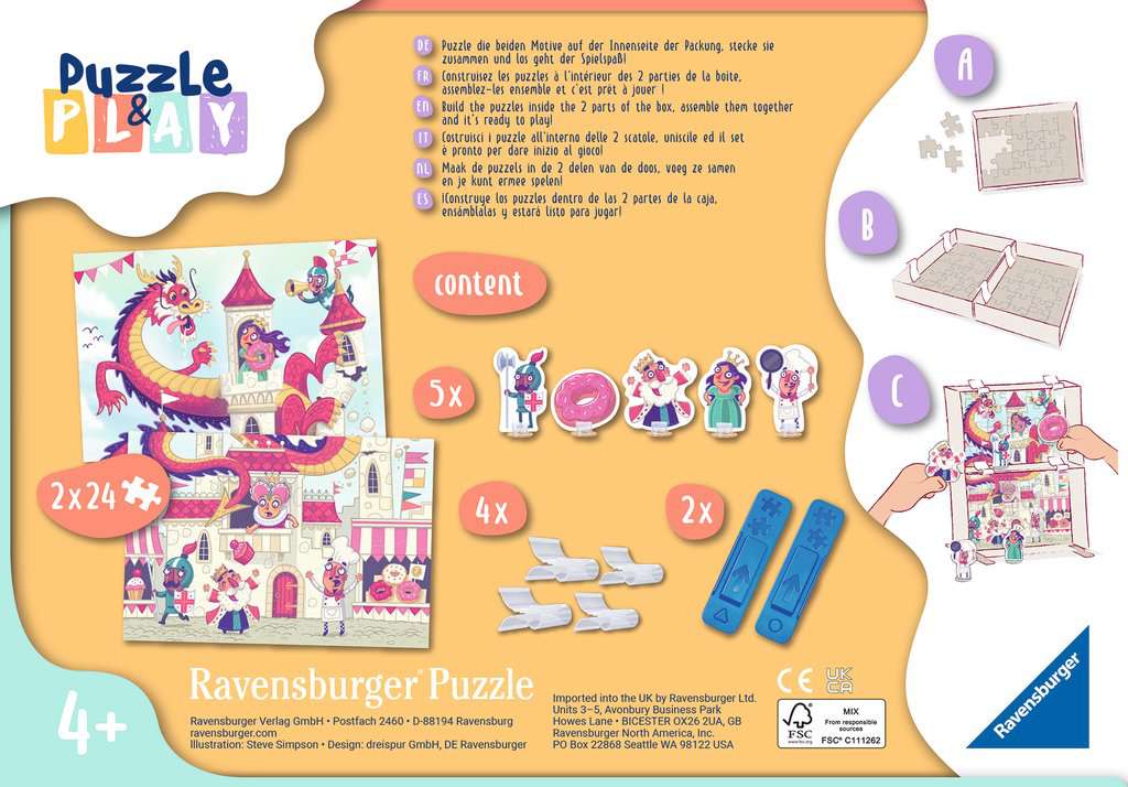 Royaume des Donuts Puzzle & Play (2 x 24)