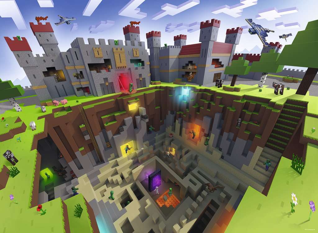 Minecraft en coupe (300 XXL)