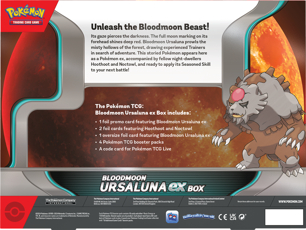 Pokemon TCG Bloodmoon Ursaluna ex Box