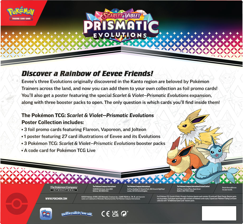 Pokémon TCG: Prismatic Evolutions Poster Collection Box