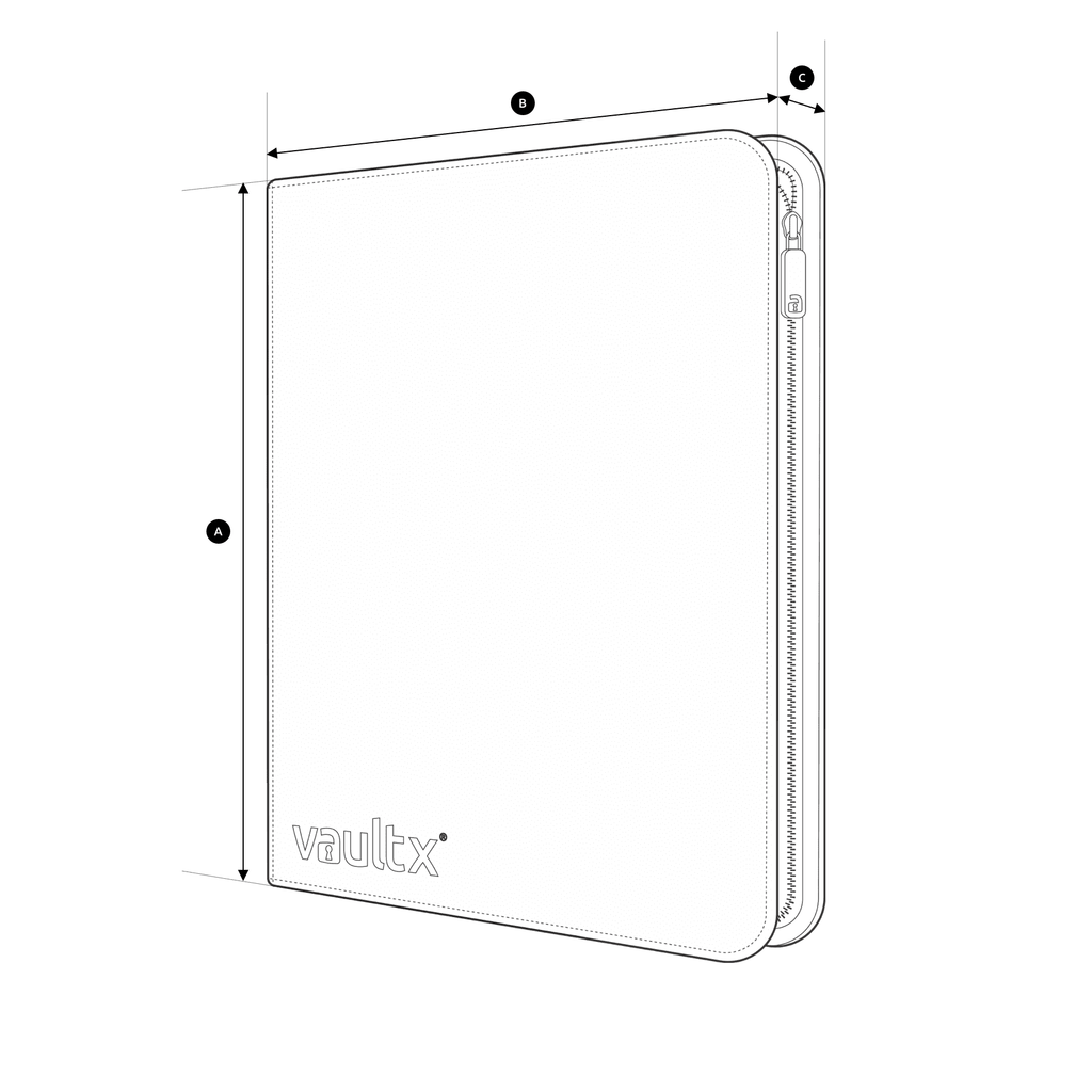 Vault X Exo-Tec® Zip Binder 12-Pocket (480  pocket - Multiple colors available)