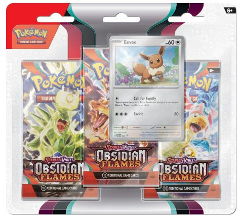 Pokémon TCG: Scarlet & Violet – Obsidian Flames 3 Booster Blister Eevee / Houndstone