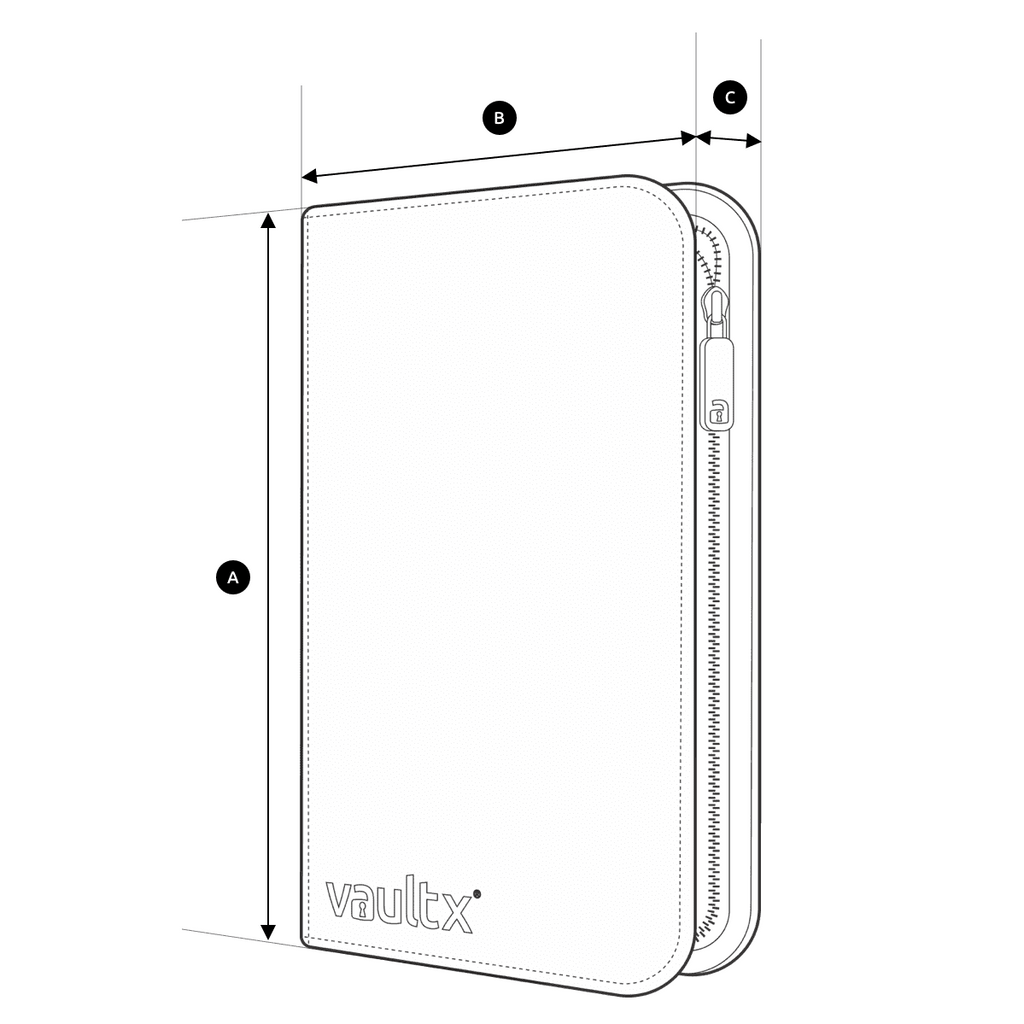 Vault X  Exo-Tec® Zip Binder 4-Pocket (160 pocket - Multiple colors available)