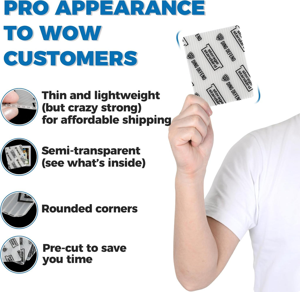 Ding defend - Trading card Protectors - 110 Pack - 3.5'' x 4.5''