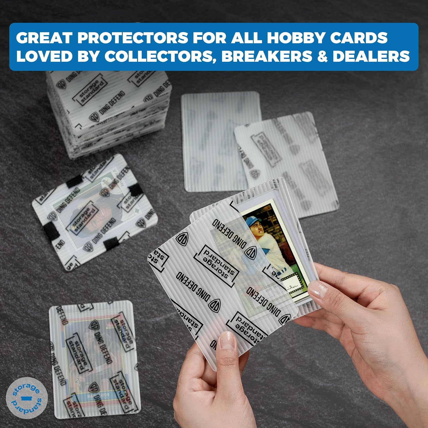 Ding defend - Trading card Protectors - 110 Pack - 3.5'' x 4.5''
