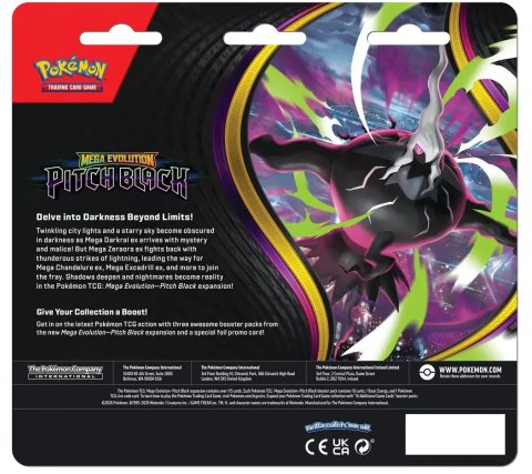 Pokémon TCG: Mega Evolution – Pitch Black 3-Pack Blister Binacle