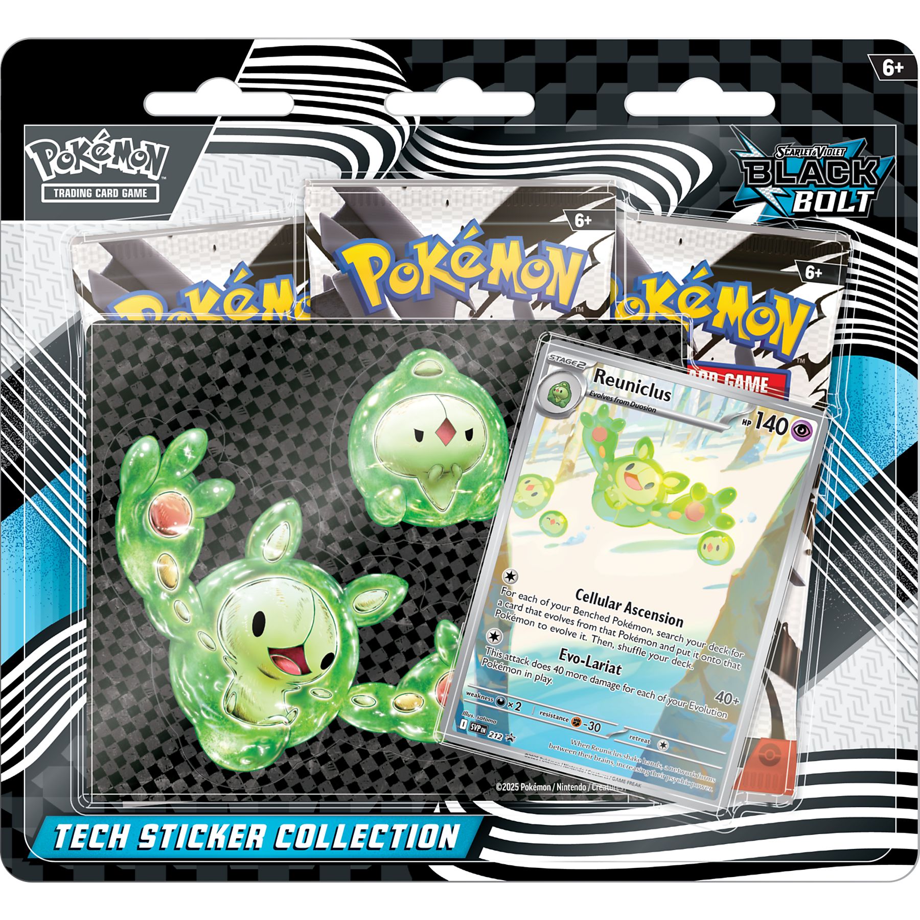 Pokémon TCG: Black Bolt Tech Sticker Collection - Reuniclus