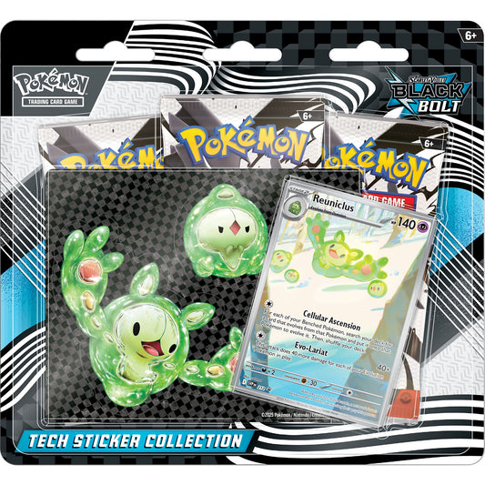 Pokémon TCG: Black Bolt Tech Sticker Collection - Reuniclus
