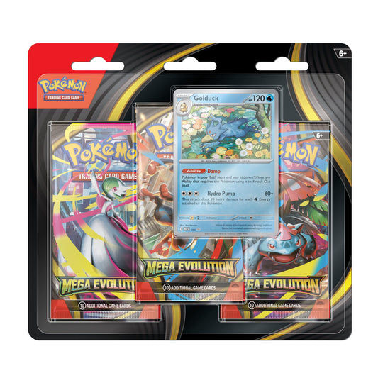 Pokémon TCG: Mega Evolution 3 Pack Blister – Golduck