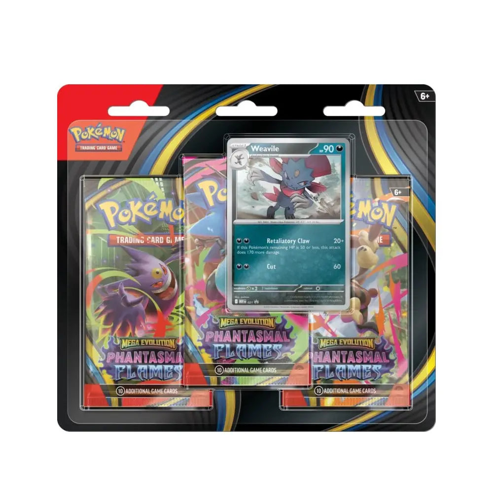 Pokémon TCG: Phantasmal Flames 3 Pack Blister – Weavile