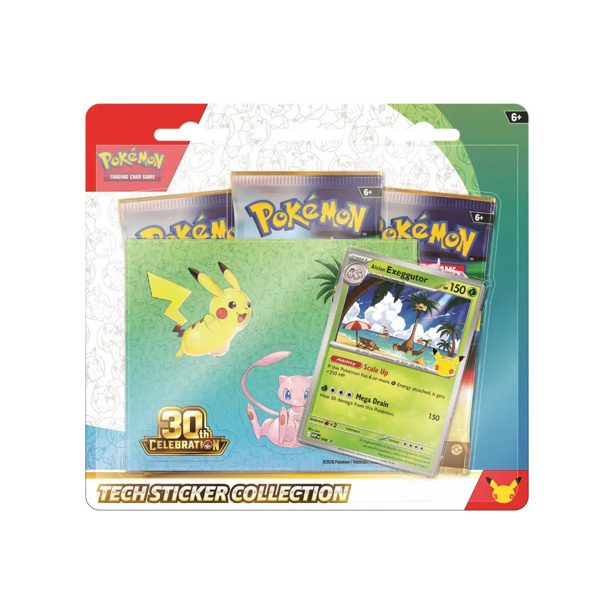 Pokémon TCG: 30th Celebration Tech Sticker Collection – Alolan Exeggutor / Lucario