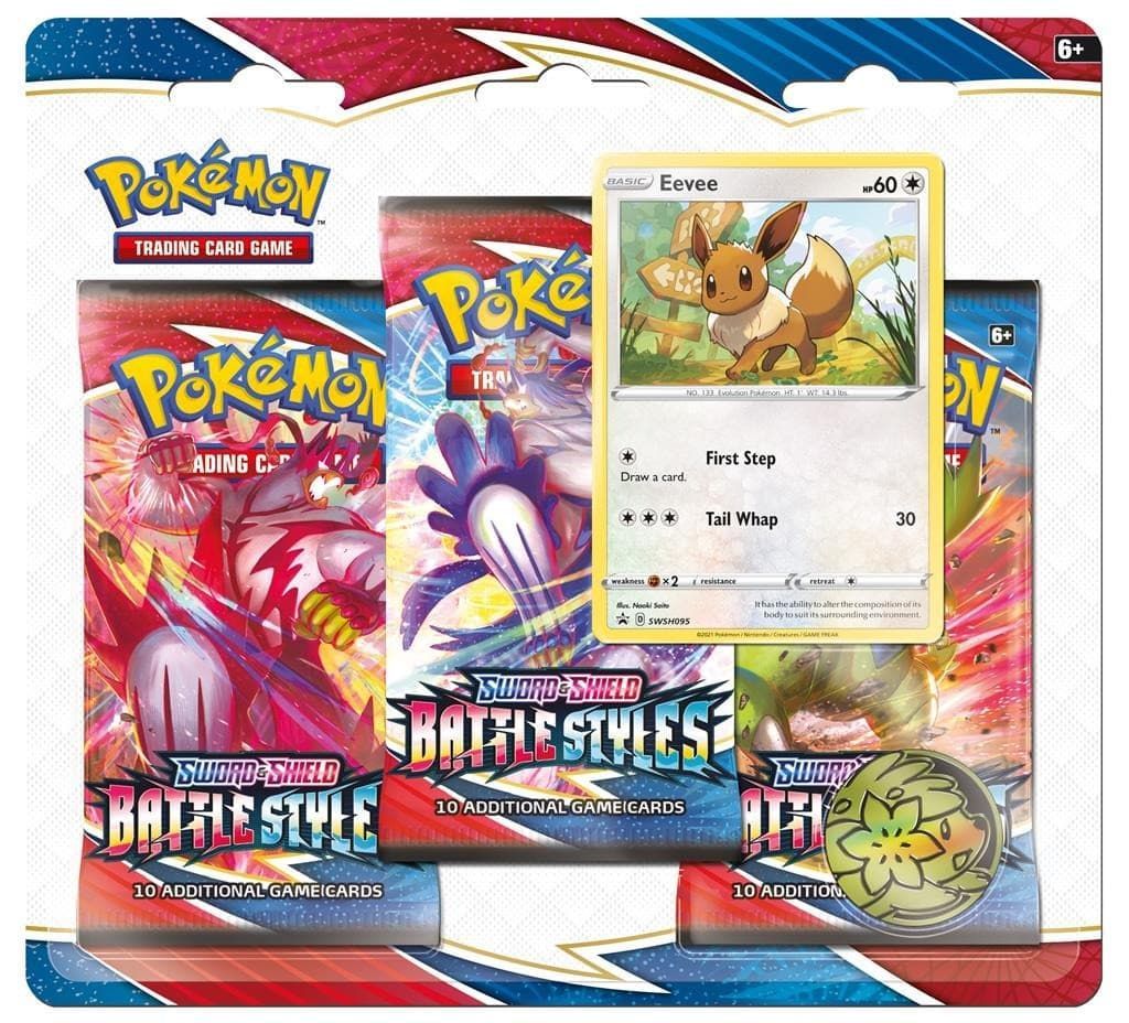 Pokémon TCG: Sword & Shield – Battle Styles 3-Pack Blister Eevee