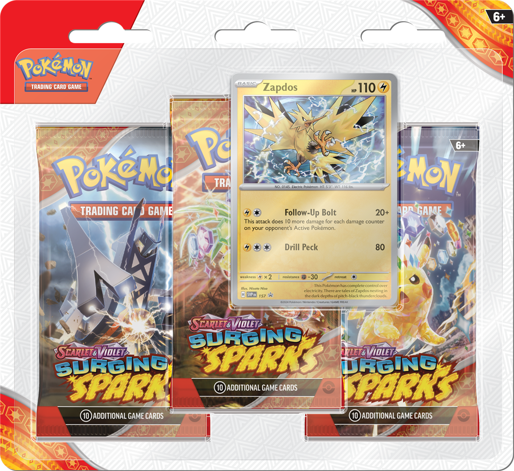 Pokémon TCG: Surging Sparks 3-Pack Booster Blister