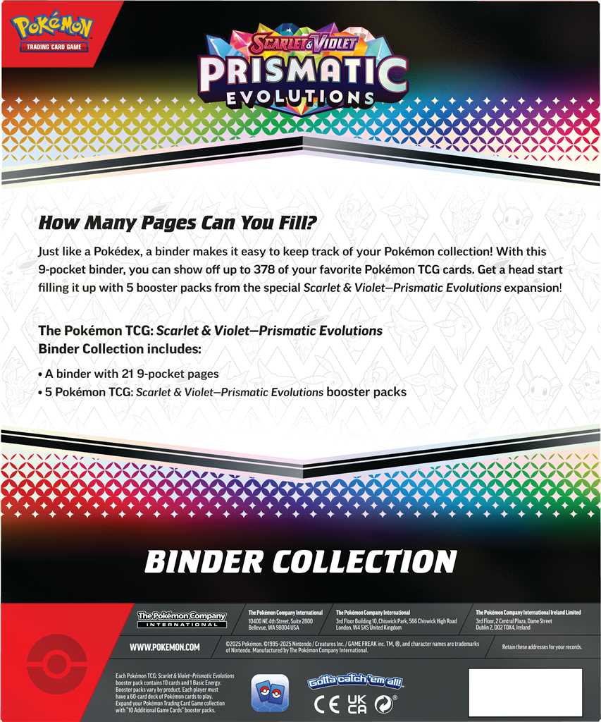 Pokémon TCG: Prismatic Evolutions Binder Collection box