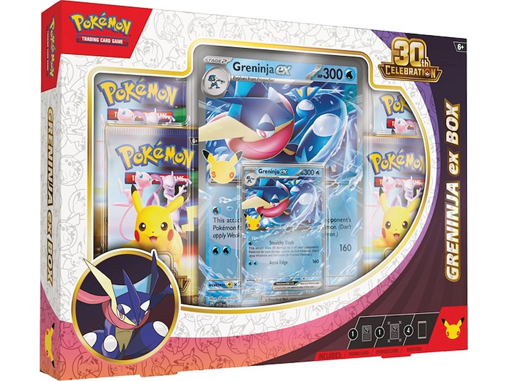 Pokémon TCG: 30th Celebration Pokémon ex Box – Sylveon ex / Greninja ex