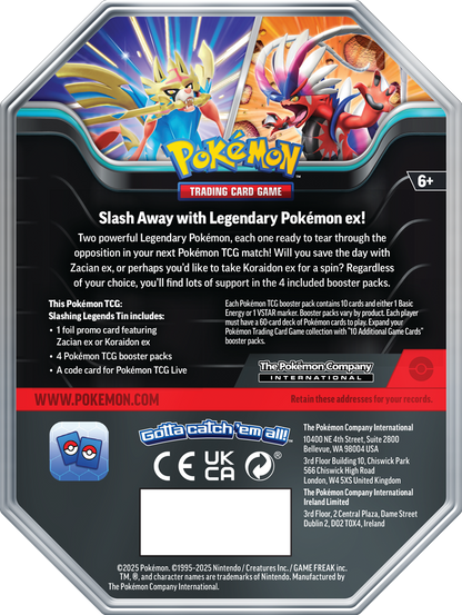 Pokémon TCG: Slashing Legend EX Tin - Koraidon